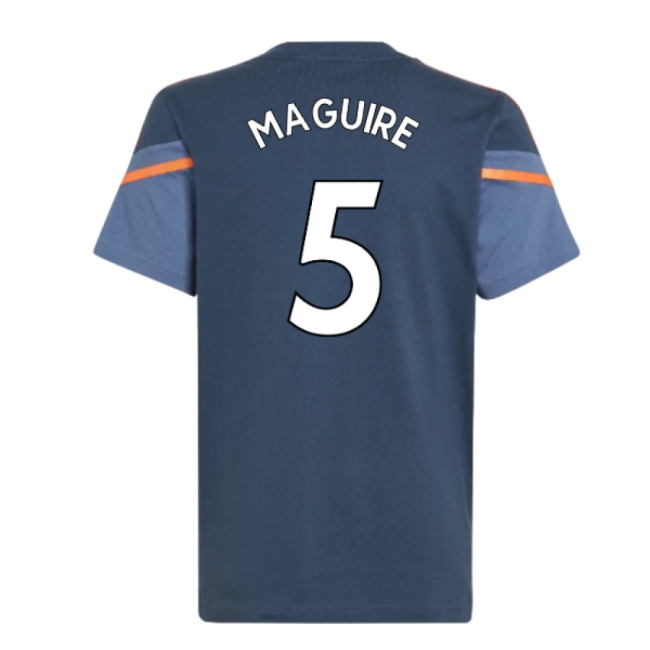 2022-2023 Man Utd Training Tee (Crew Navy) - Kids (MAGUIRE 5)-Vantage Point Soccer