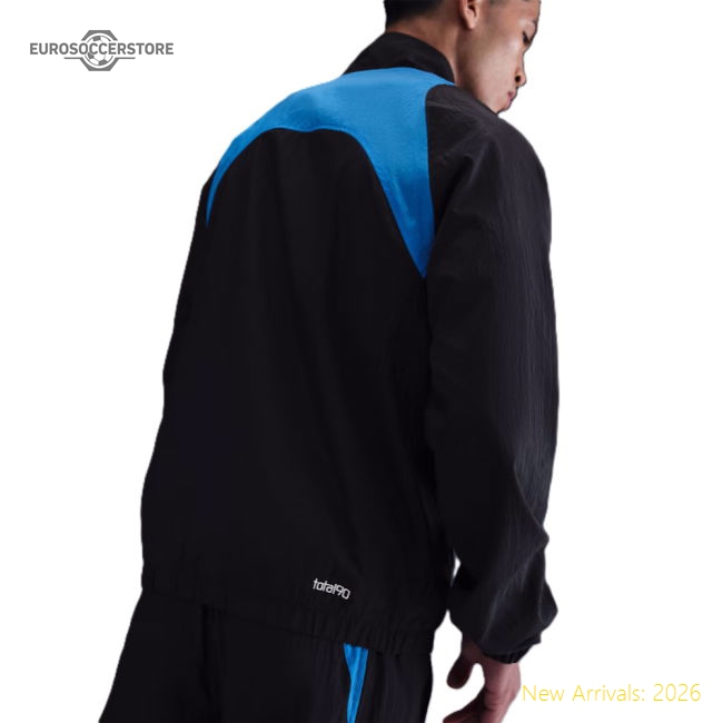 2025-2026 Atletico Madrid T90 Tracksuit Jacket (Black)-Vantage Point Soccer