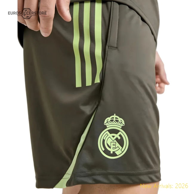 2025-2026 Real Madrid Training Shorts (Utility Grey)-Vantage Point Soccer