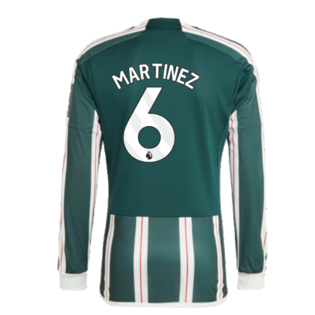 2023-2024 Man Utd Long Sleeve Away Shirt (Martinez 6)-Vantage Point Soccer