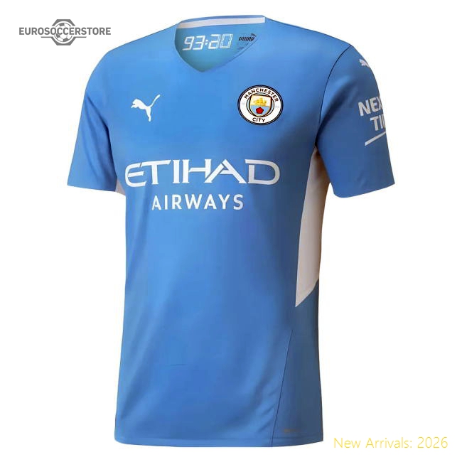 2021-2022 Man City Authentic Home Shirt-Vantage Point Soccer