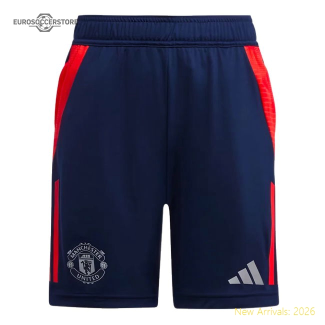 2024-2025 Man Utd Downtime Shorts (Night Indigo)-Vantage Point Soccer