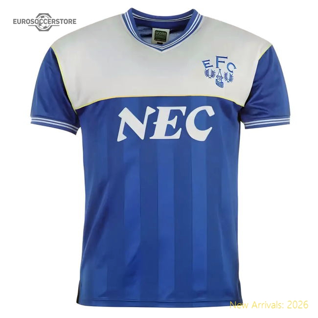 Score Draw Everton 1986 Home Shirt-Vantage Point Soccer