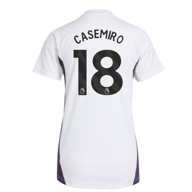 2025-2026 Man Utd Training Jersey (White) - Womens (Casemiro 18)-Vantage Point Soccer