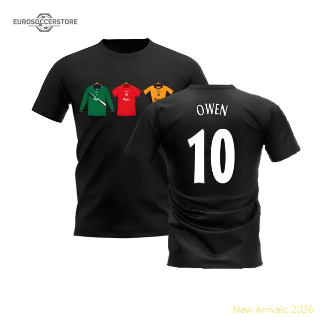 Liverpool 2000-2001 Retro Shirt T-shirt (Black) (Owen 10)-Vantage Point Soccer