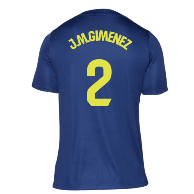 2025-2026 Atletico Madrid Pre-Match Shirt (Blue-Yellow) (J.M.Gimenez 2)-Vantage Point Soccer