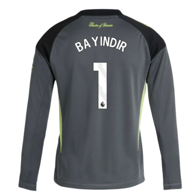 2025-2026 Man Utd Home Goalkeeper Shirt (Grey) - Kids (Bayindir 1)-Vantage Point Soccer