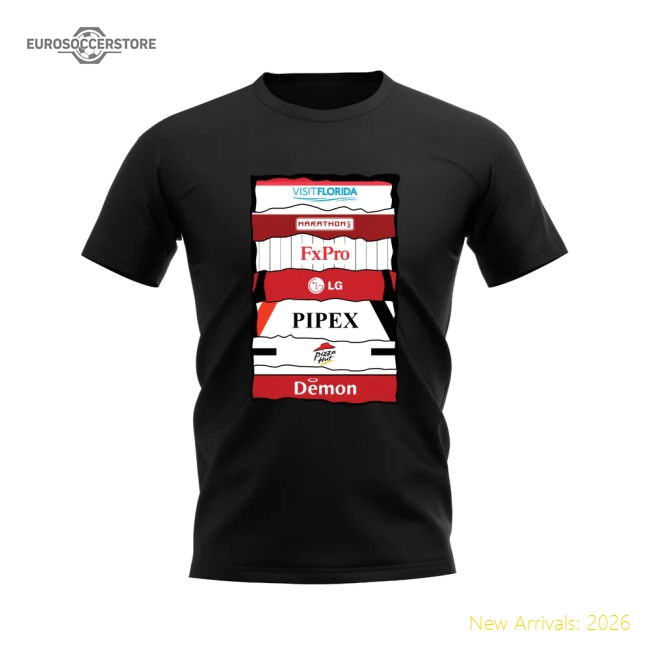 Fulham Sponsor History T-shirt (Black)-Vantage Point Soccer