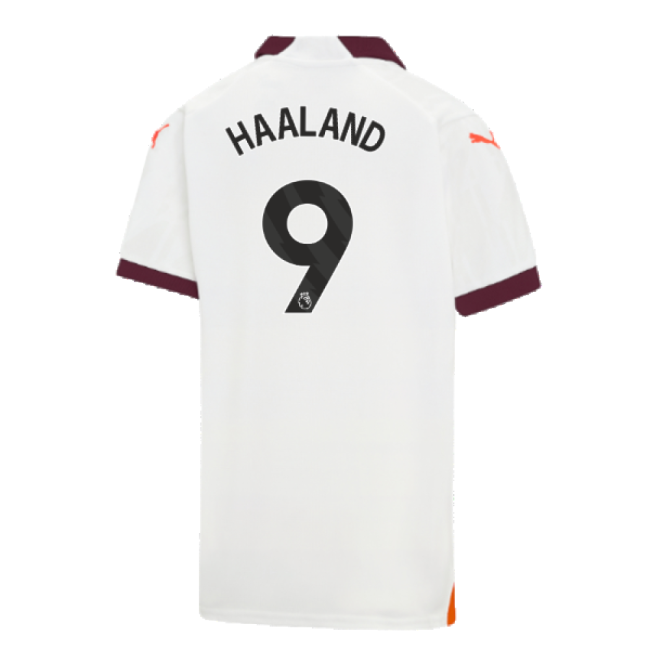 2023-2024 Man City Away Shirt (Kids) (HAALAND 9)-Vantage Point Soccer