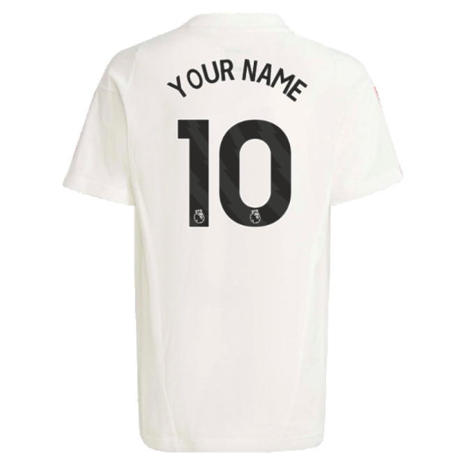 2023-2024 Man Utd Training Tee (White) - Kids (Your Name)-Vantage Point Soccer