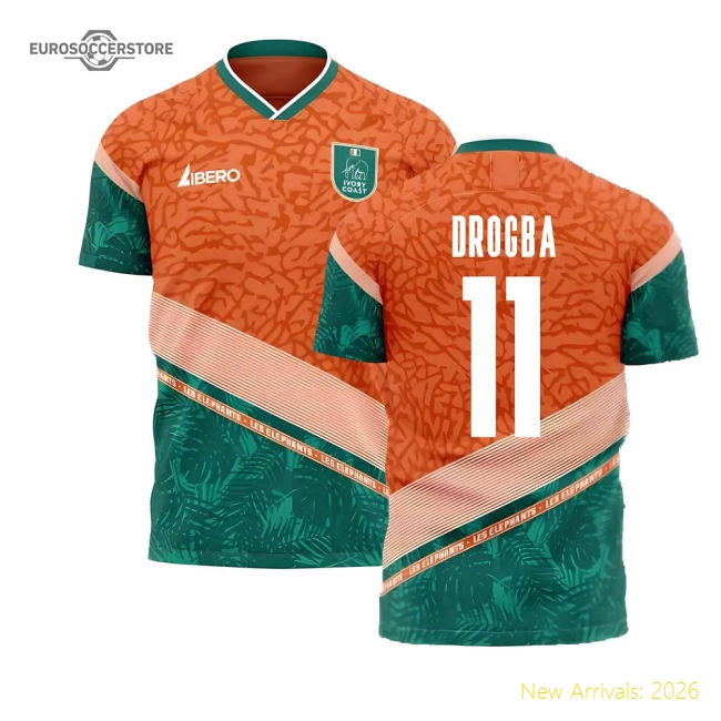 Ivory Coast 2025-2026 Away Concept Football Kit (Libero) (DROGBA 11)-Vantage Point Soccer