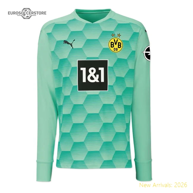 2020-2021 Borussia Dortmund Home Goalkeeper Shirt (Green)-Vantage Point Soccer