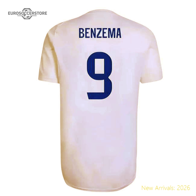 2025-2026 Real Madrid EU Training Jersey (White) (Benzema 9)-Vantage Point Soccer
