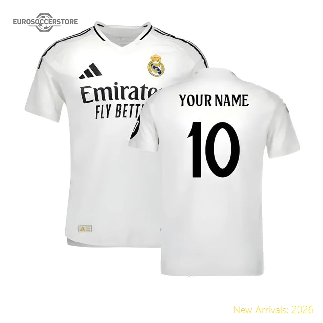 2024-2025 Real Madrid Authentic Home Shirt (Your Name)-Vantage Point Soccer