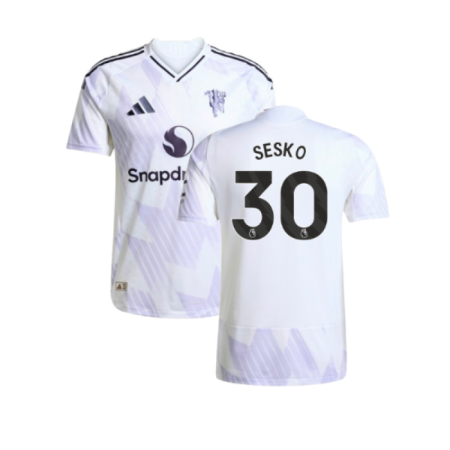 2025-2026 Man Utd Authentic Away Shirt (Sesko 30)-Vantage Point Soccer