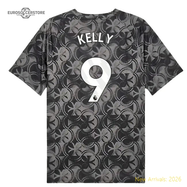 2025-2026 Man City Warm Up Jersey (Black) (Kelly 9)-Vantage Point Soccer