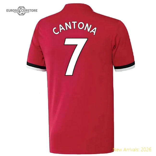 Manchester United 2017-18 Home Shirt ((Excellent) 4-5 Year) (Cantona 7)-Vantage Point Soccer