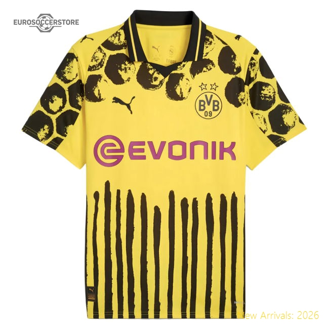2025-2026 KIDSUPER x Borussia Dortmund CWC Home Shirt (Bensebaini 5)-Vantage Point Soccer