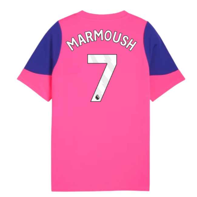 2025-2026 Man City Training Jersey (Fluro Pink) - Kids (Marmoush 7)-Vantage Point Soccer