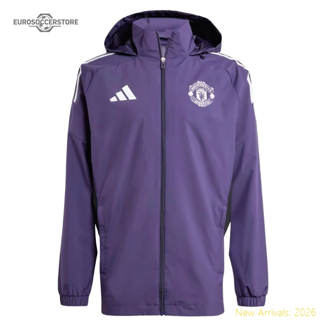 2025-2026 Man Utd Allweather Jacket (Aurora Plum)-Vantage Point Soccer