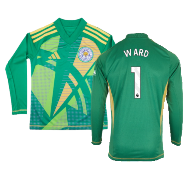 2024-2025 Leicester City Home Goalkeeper Shirt (Green) - Kids (Ward 1)-Vantage Point Soccer