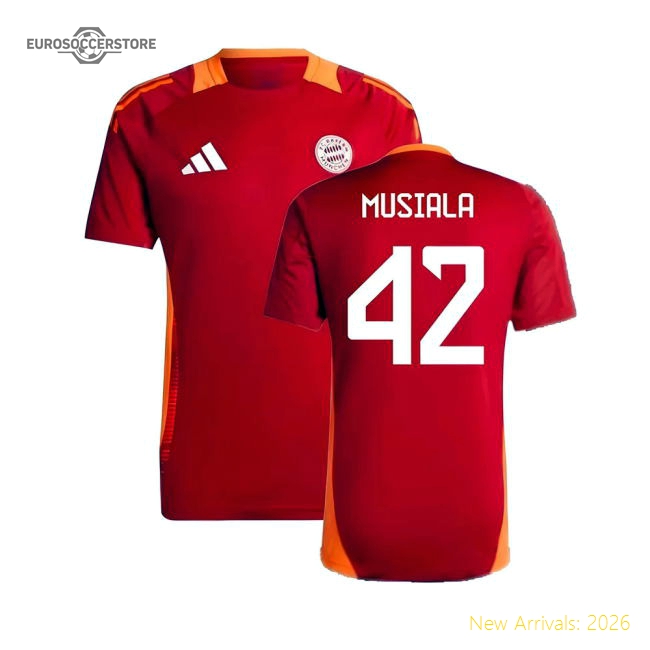2024-2025 Bayern Munich Training Shirt (Red) (Musiala 42)-Vantage Point Soccer