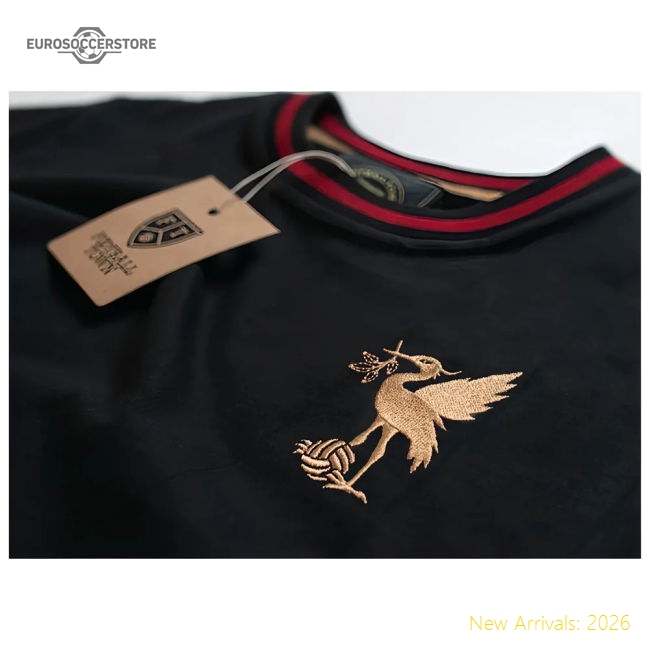 Liverpool The Bird Black Retro Football Shirt-Vantage Point Soccer