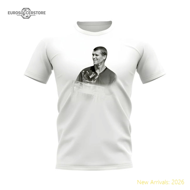 Roy Keane Manchester United Legend T-Shirt (White)-Vantage Point Soccer