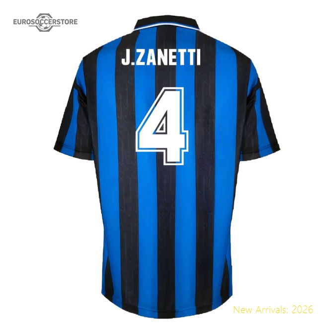 1996 Inter Milan Home Shirt (J.ZANETTI 4)-Vantage Point Soccer