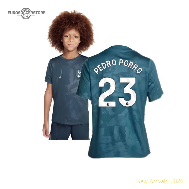 2024-2025 Tottenham Third Pre-Match Shirt (Kids) (Pedro Porro 23)-Vantage Point Soccer