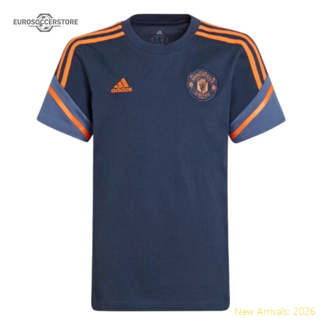 2022-2023 Man Utd Training Tee (Crew Navy) - Kids-Vantage Point Soccer