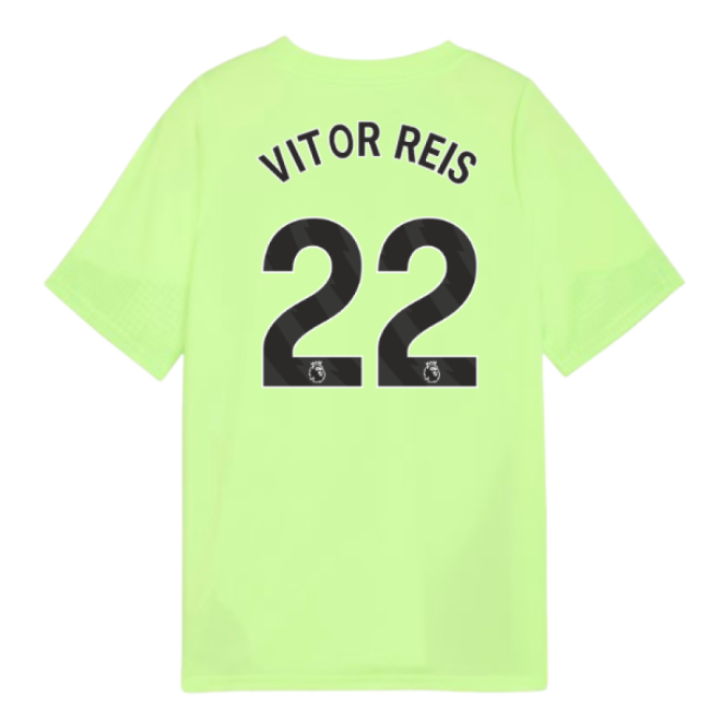 2025-2026 Man City Training Jersey (Fizzy Apple) - Kids (Vitor Reis 22)-Vantage Point Soccer