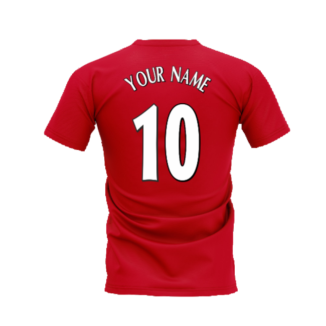 Liverpool 2000-2001 Retro Shirt T-shirt (Red) (Your Name)-Vantage Point Soccer