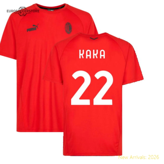 2022-2023 AC Milan Casuals Tee (Red) (KAKA 22)-Vantage Point Soccer