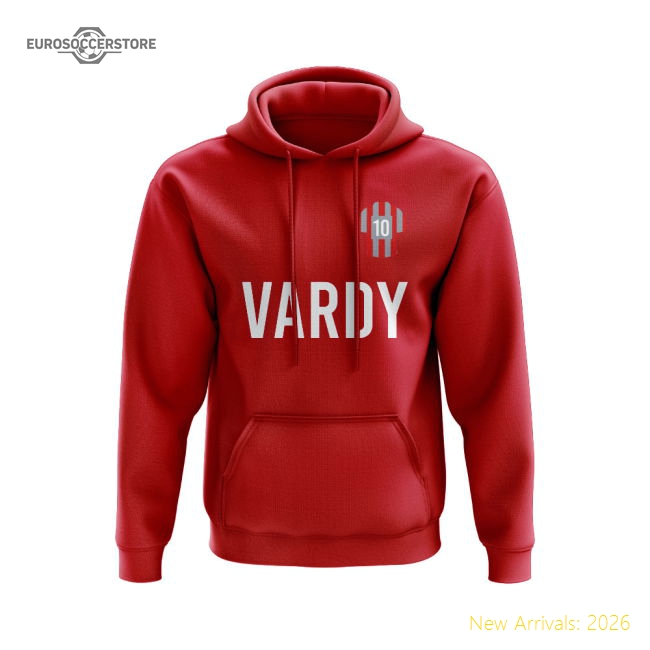 Jamie Vardy Cremonese Number Hoody (Red)-Vantage Point Soccer
