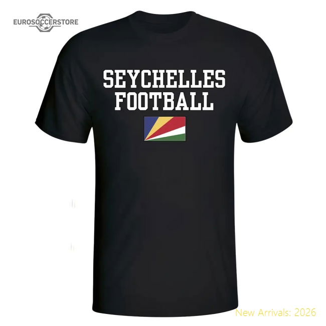 Seychelles Football T-Shirt - Black-Vantage Point Soccer
