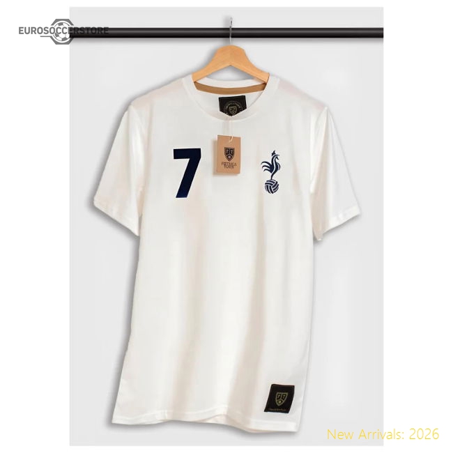 The Cockerel 7 White Home Retro Football T-Shirt-Vantage Point Soccer