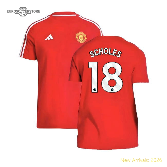 2024-2025 Man Utd DNA Tee (Red) (Scholes 18)-Vantage Point Soccer