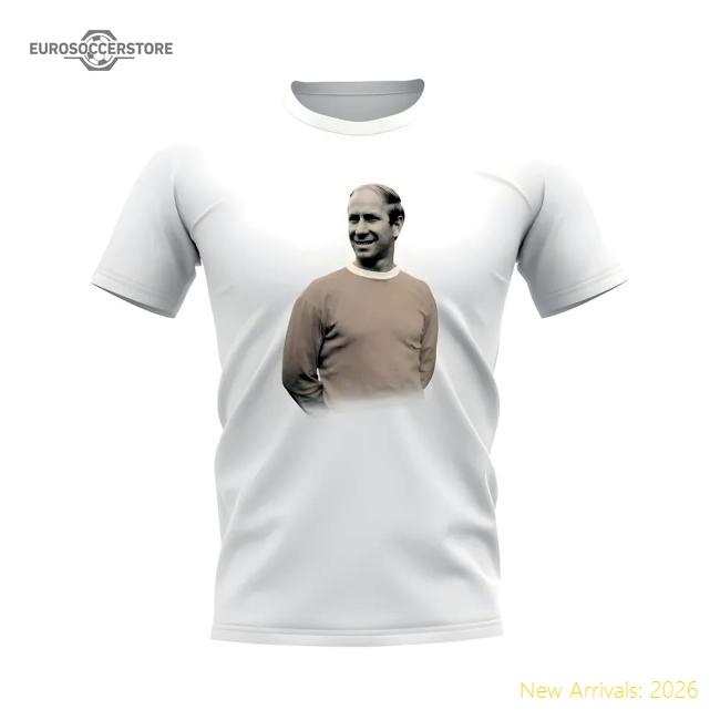 Bobby Charlton Manchester United Legend T-Shirt (White)-Vantage Point Soccer
