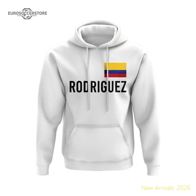 James Rodriguez Colombia Name Hoody (White)-Vantage Point Soccer