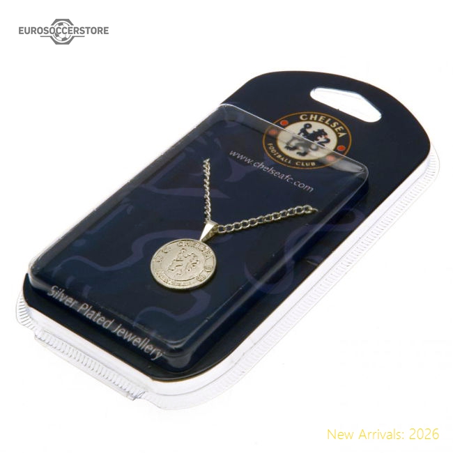 Chelsea FC Silver Plated Pendant & Chain XL-Vantage Point Soccer