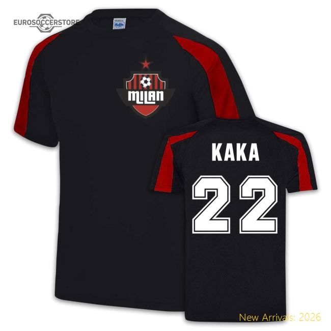 Kaka AC Milan Sport Training Jersey (Black)-Vantage Point Soccer