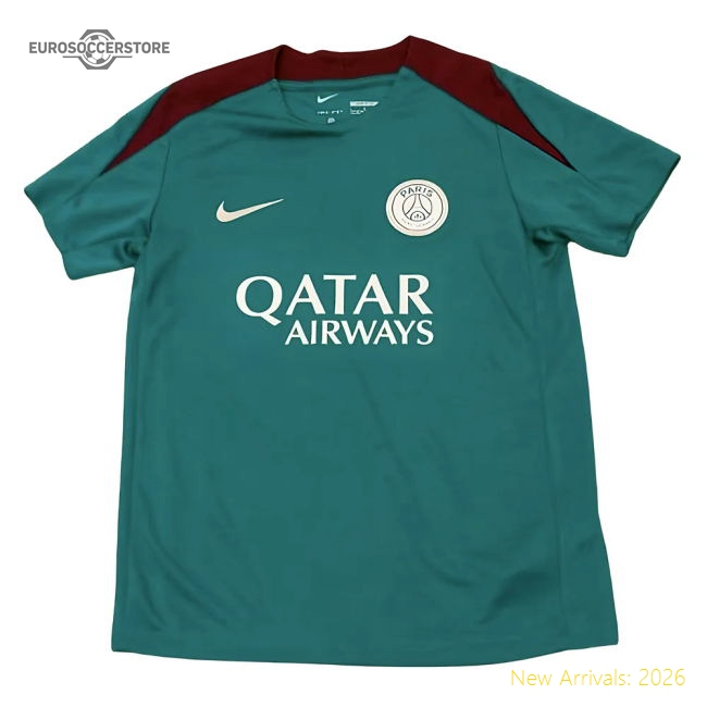 2024-2025 PSG Strike Dri-Fit Training Shirt (Teal) - Kids (Ronaldinho 10)-Vantage Point Soccer