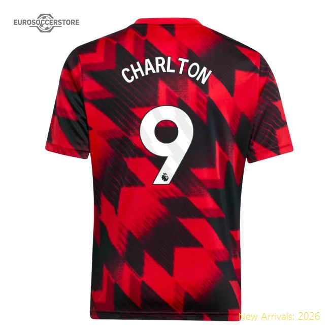 2025-2026 Man Utd Pre-Match Shirt (Red) - Kids (Charlton 9)-Vantage Point Soccer