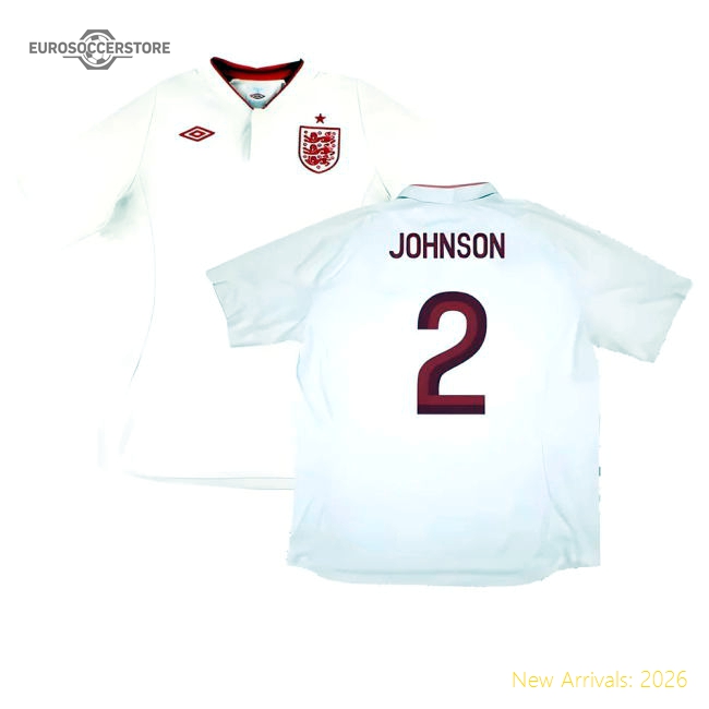 England 2012-13 Home Shirt (Good) (Johnson 2)-Vantage Point Soccer