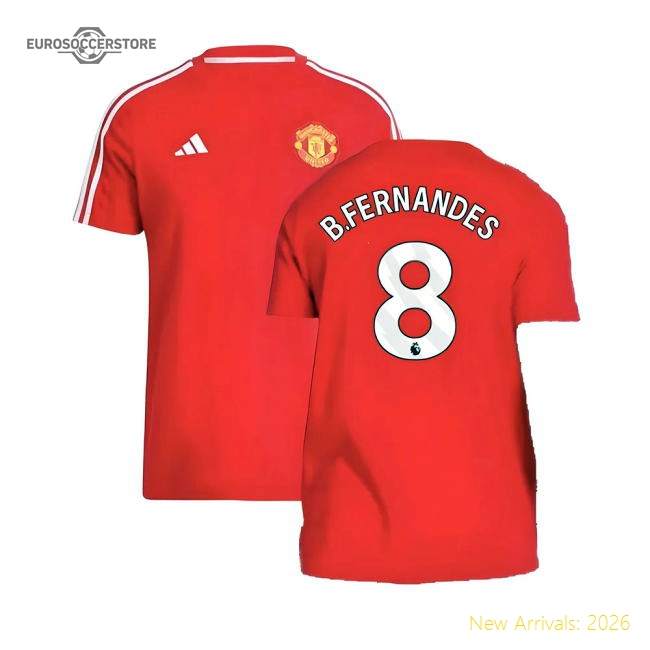2024-2025 Man Utd DNA Tee (Red) (B.Fernandes 8)-Vantage Point Soccer