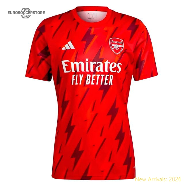 2023-2024 Arsenal Pre-Match Shirt (Red) (Your Name)-Vantage Point Soccer