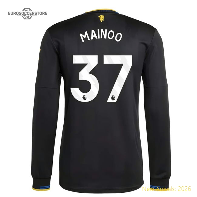 2025-2026 Man Utd Authentic Long Sleeve Third Shirt (Mainoo 37)-Vantage Point Soccer