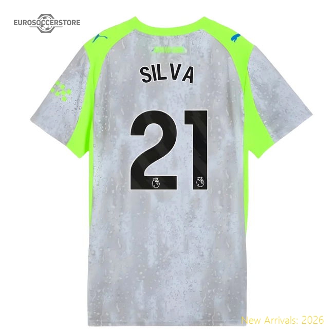 2025-2026 Man City Third Shirt (Womens) (Silva 21)-Vantage Point Soccer