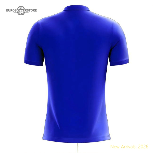 Kosovo Concept Stripe Polo Shirt (Blue)-Vantage Point Soccer